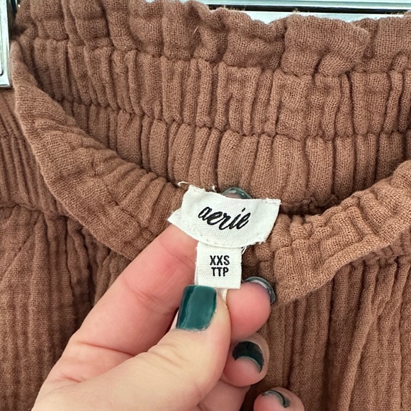 Aerie Pool to Party Waffle Knit Wide Leg Lounge Pants - Picture 2 of 8